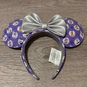Disney Purple and Silver Minnie Mouse Ears